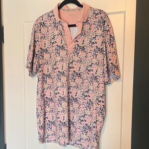 Vineyard Vines Pink and Blue Patterned Polo Shirt